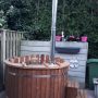 160cm hot tub with thermowood and side water outlet