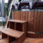 Hot Tub with thermo wood painted