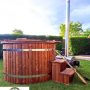 Hot tub-thermo wood- plastic benches