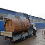 sauna barrel transportation
