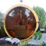 Barrel sauna with glass wall (1)