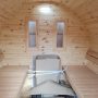 Sauna 2,4m pine wood with back rest