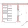 Modern sauna 2.3x3.4 plan