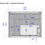 Plan Square Sauna with L-shaped benches
