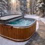 Square Glass Fiber Hot Tub 200×200 cm (1)