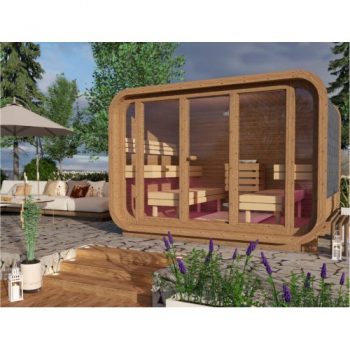 Square Sauna from Thermowood 3.0 x 2.3 m 1