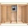 Square sauna comfort pinewood with wood-fired heater3