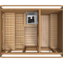 Square sauna comfort thermowood with wood burning heater (3)